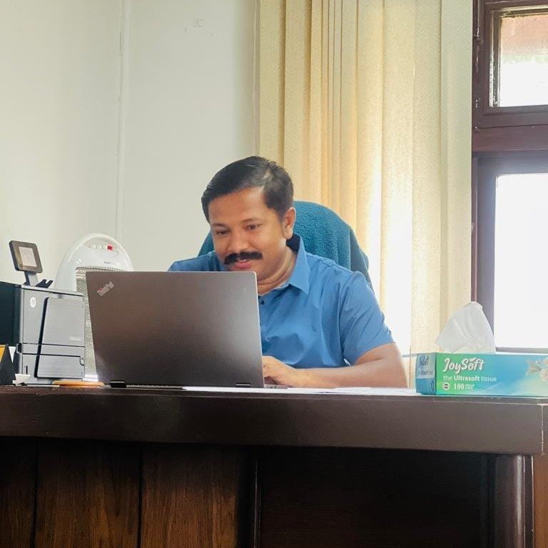 Digital Nahendra With Laptop, Nahendra Khadka